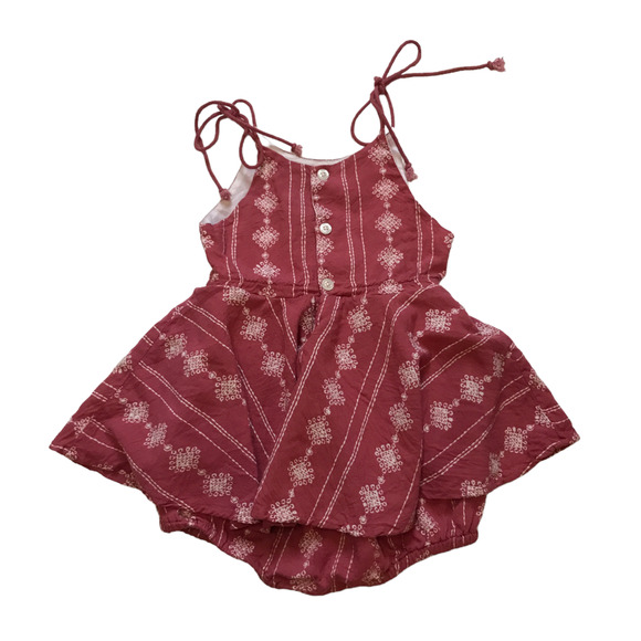 Wildling Well Dressed Wolf Cedar Boho Romper Dress 24M - Picture 2 of 5